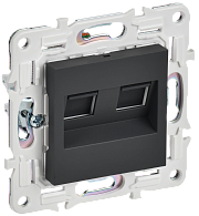 SKANDY Розетка комп. 2-ая RJ45 кат.5E SK-K03G граф. IEK, SK-K20-1-K53