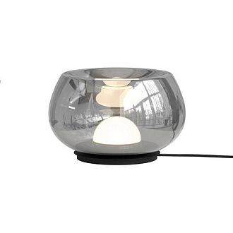 Интерьерная настольная лампа 22 см, 8W, 3000K, Denkirs DK6747-BK+SM, черный-дымчатый
