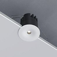 Светильник встраиваемый светодиодный 7 см, вр 5,9 см, 12W, 4000K, Elektrostandard Binnie 15275/LED, белый
