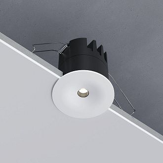 Светильник встраиваемый светодиодный 7 см, вр 5,9 см, 12W, 4000K, Elektrostandard Binnie 15275/LED, белый