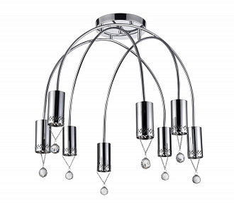Потолочная люстра 56*56*58 см, 8*G9 хром Vele Luce Pioggia VL4283L08