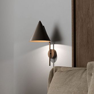Светильник 38 см, Eurosvet 11088 CONO BROWN, коричневый