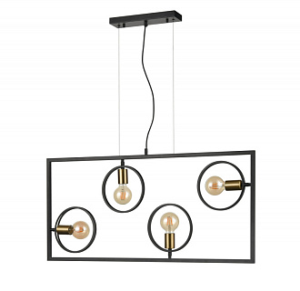 Подвесной светильник 6*95*100 см, 4*E27 черный, золото Vele Luce Speed VL6292P04