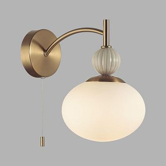 Бра с выключателем *16*22-22 см, 1*E14*40W, Lumion Gloriya LUM8272/1W, латунь; бежевый