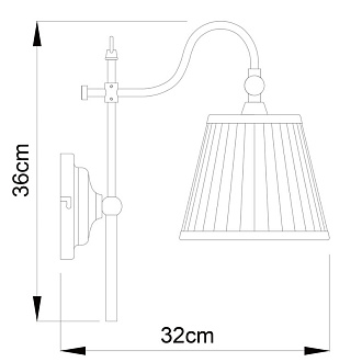 Бра Arte lamp Seville A1509AP-1PB медь