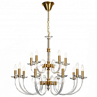 Подвесная люстра Stilfort Glass 1050/03/15P, диаметр 85 см, золото