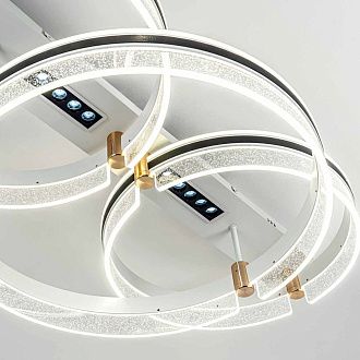 Потолочный светильник 88*50*21- см, *LED*177W, 3000-6000K, MODELIGHT  MDL.1058.880CL WH, Черный, Золото, Белый