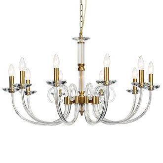 Подвесная люстра Stilfort Glass 1050/03/10P, диаметр 85 см, золото