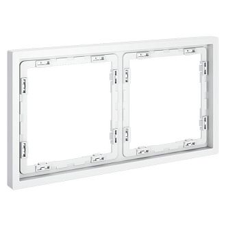 Рамка пластиковая Voltum S70 на 2 поста, белый матовый пластик Soft touch VLS100202