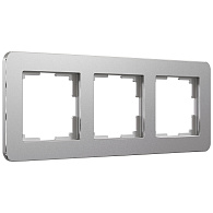 W0032606 Рамка на 3 поста Platinum, алюминий Werkel, 4690389184475