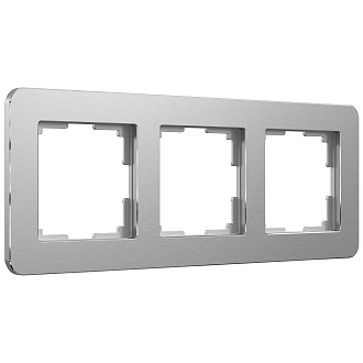 W0032606 Рамка на 3 поста Platinum, алюминий Werkel, 4690389184475
