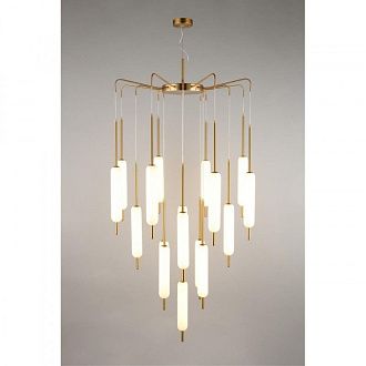 Каскадная люстра 90*180-250 см 136W, 3000K, Aployt Carla APL.010.03.136, золото матовое