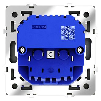 Розетка встраиваемая Voltum S70 с заземлением и защитными шторками, 16А, с USB, A+A, графит пластик Soft touch VLS040407