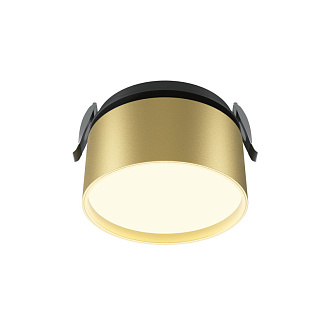 Встраиваемый светильник 8,5*8,5*6,6 см, LED, 12W, 3000К, Maytoni Technical ONDA DL024-12W3K-BMG золото матовое, вр 8,2 см