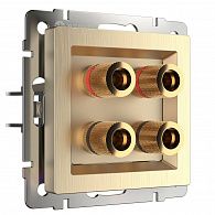 W1185010 Акустическая розетка, шампань рифленый Werkel, 4690389160646