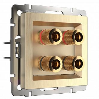 W1185010 Акустическая розетка, шампань рифленый Werkel, 4690389160646