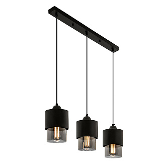 Подвесной светильник 60*12*80 см, Е 27 3x60W, Чёрный, Дымчатый MODEMODERN MD.0650.3