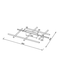 Накладной светильник 85*60*13 см, LED, 50W, 3000К, Maytoni Radiance MOD278CL-L50G3K золото матовое