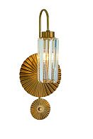 Бра L190 x W210 x H510, мм, 1*40W, PLATING BRASS+CLEAR (Латунь + Прозрачный Хрусталь) NewRgy W2791P/1A PLATING BRASS+CLEAR