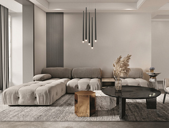 Подвесной светильник 32*32*369,3 см, LED, 31W, 3000К-4000К, Maytoni cascade MOD132PL-L30BK черный
