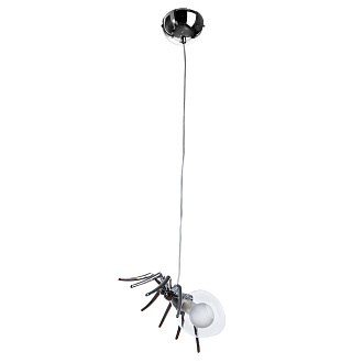 Подвесной светильник Divinare 1308/02 SP-1 Spiders Invasion, диаметр 21 см, хром/прозрачный