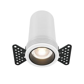 Встраиваемый светильник 6*12 см, вр 7 см, *LED*12W, 3000K, Maytoni Focus led DL125-L12-3K-TRS-W, Белый