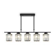 Люстра 100*14*-81 см, 5*E27*200W, Freya  FR5474PL-05B, Черный
