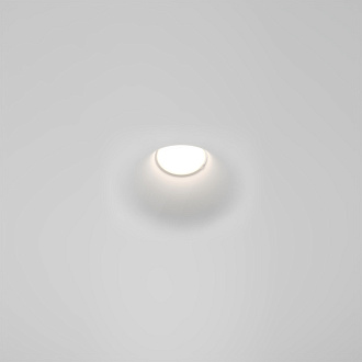 Встраиваемый светильник 13*13*5 см, 1*GU10, 12W, Maytoni Technical Gyps Modern DL002-1-01-W-1 белый, вр 13,5 см
