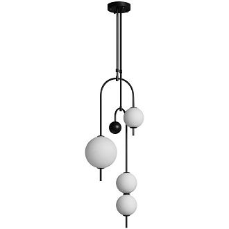 Люстра Balance Beads 38*38*158 см, 4*LED*7.5W, ImperiumLoft 40.2703, Чёрный