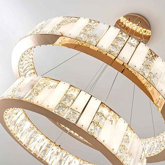 Подвесная люстра 80*80/120 см, LED 72W MODELUX premium ML.6985.800.600P GD золото