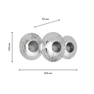 Бра 35*15 см, 3*LED, 18W, 4000K, Favourite Claros 4643-3W, матовый никель