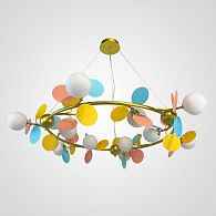 Подвесная люстра Light of MATISSE R D105 105*105*22 см, 12*G9*20W, ImperiumLoft MATISSE-R01, Золотистый, Разноцветный