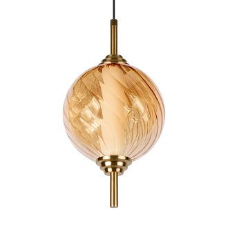 Подвесной светильник *15*-27,5 см, 1*LED*30W, 4000K, LOFT IT Helix 10421/B Amber, бронзовый