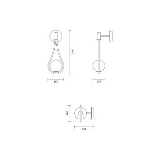 Бра 16*20*44 см, 1*G9 хром Vele Luce Fleet VL5194W01