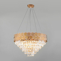 Умный подвесной светильник 56 см Eurosvet Ariana 10124/8 золото/прозрачный хрусталь Strotskis Smart (10113/8)
