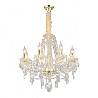 Подвесная люстра 63*80-120 см, 8*E14, 40W, Aployt Koletta APL.755.13.08, золотой