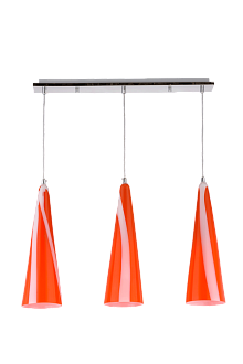 Люстра L660 x W130 x H400(1000), мм, 3*40W (120W), ORANGE (Оранжевый) Sfera Sveta 5067/3 ORANGE