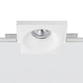 Встраиваемый светильник 12*12*-4 см, 1*GU10*12W, Lightstar Anello 002000, белый, вр 12 см