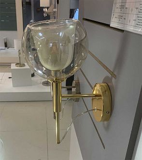 Подвесной светильник 20*150 см, E14, 1-2 м2 Odeon Light 4697/1 золото-янтарный