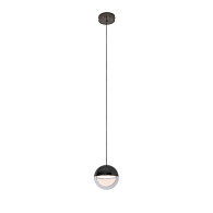 Подвесной светильник 12*180 см, 5W, Favourite luna 4369-1P черный глянцевый, белый и прозрачный акрил