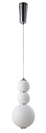 Светильник подвесной 18 см, 1*12W, 3000K, Crystal Lux DESI SP3 CHROME/WHITE Хром