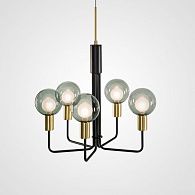 Подвесная люстра PEARL  L5 Grey 53*51*51 см, 5*LED*60W, ImperiumLoft PEARL01, Чёрный, Латунь