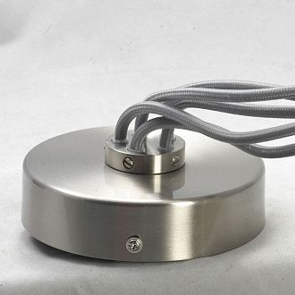Подвесная люстра Lussole Martinez GRLSP-8071, диаметр 40 см, никель-серый