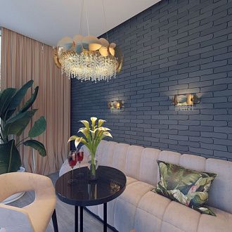 Люстра Odeon Light Ulla 4636/6, диаметр 60 см, золото