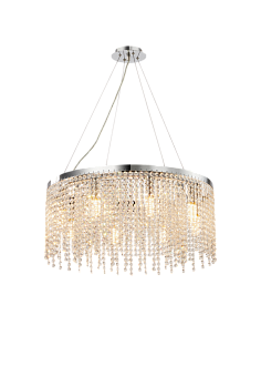 Люстра Ø800 x H250 (1000), мм, 12*40W (480W), CHROME (Хром) NewRgy NW065-ф800*H250 CHROME
