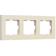 W0032962 Рамка на 3 поста Slab, айвори софт Werkel, 4690389193446