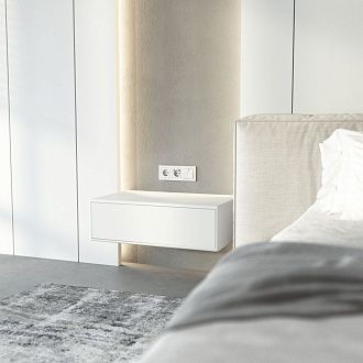 W1271101 Розетка с заземлением и шторками, hammer белый Werkel, 4690389162817