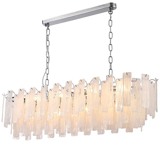 Люстра подвесная 120*30*50/80 см, 12*E14 40W Хром Stilfort Glowice 2157/09/12PL
