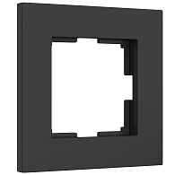 W0012908 Рамка на 1 пост Slab, черный софт Werkel, 4690389193293