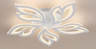 Люстра Ø640 X H90, мм, 110W 3000-6000K, WT (Белый) Rilon 9462/5 WT